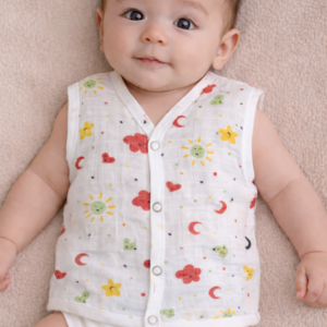 Muslin Button Jabla - assorted prints - 6-12M