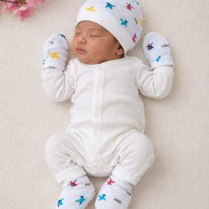 Muslin - Cap Mittens Socks - assorted prints