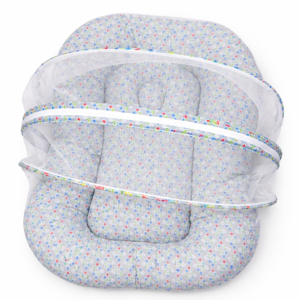 Net Bed - Large | Grey floral print