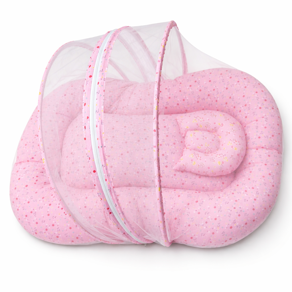 Net Bed - Large | pink floral print