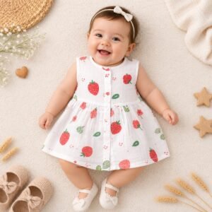 Muslin Front Open Frock