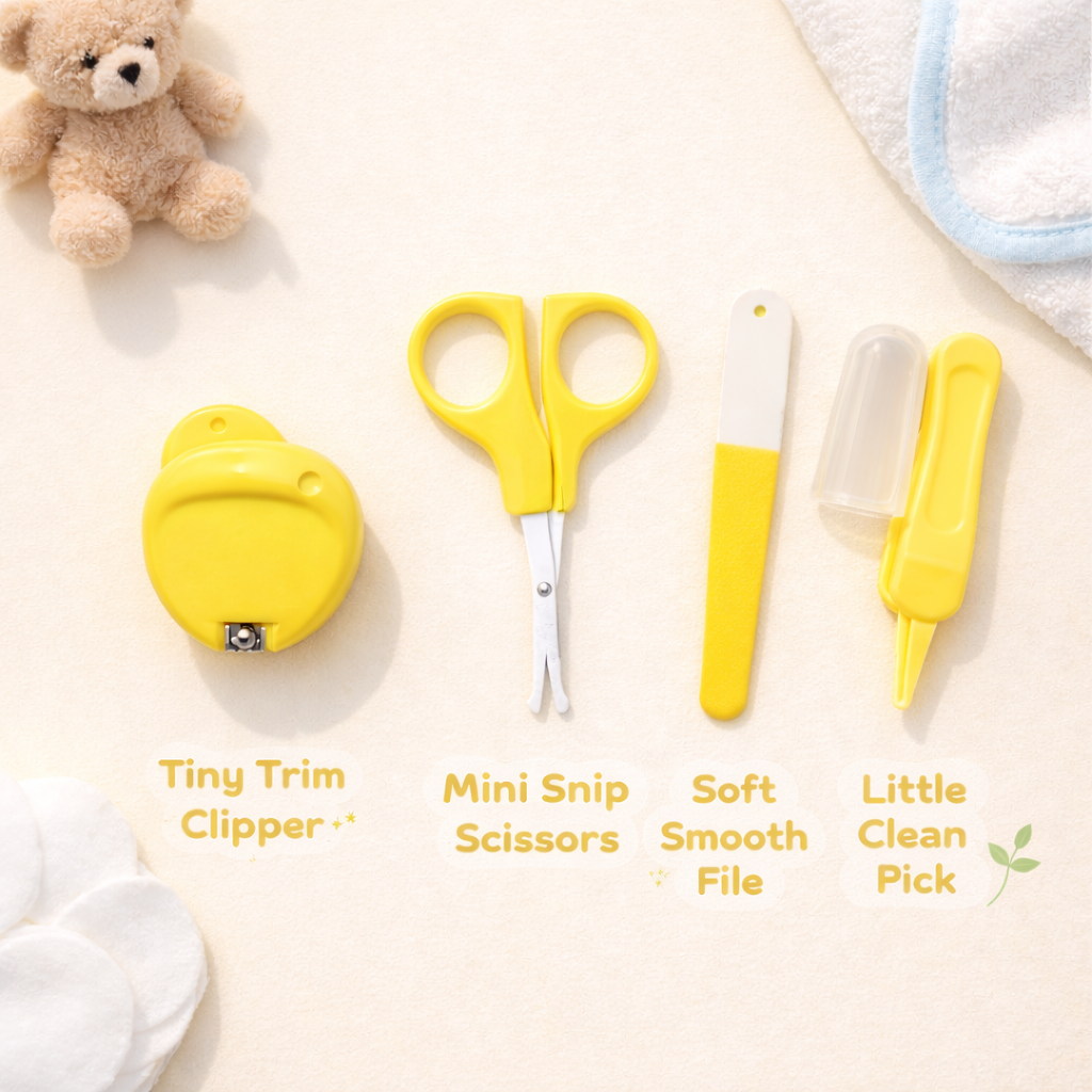 4-in-1 Baby Nail Care & Grooming Kit | Yellow - Image 2
