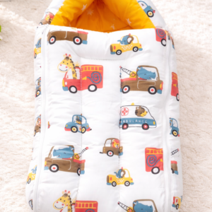 Cotton Carry bed | cute vehicles print