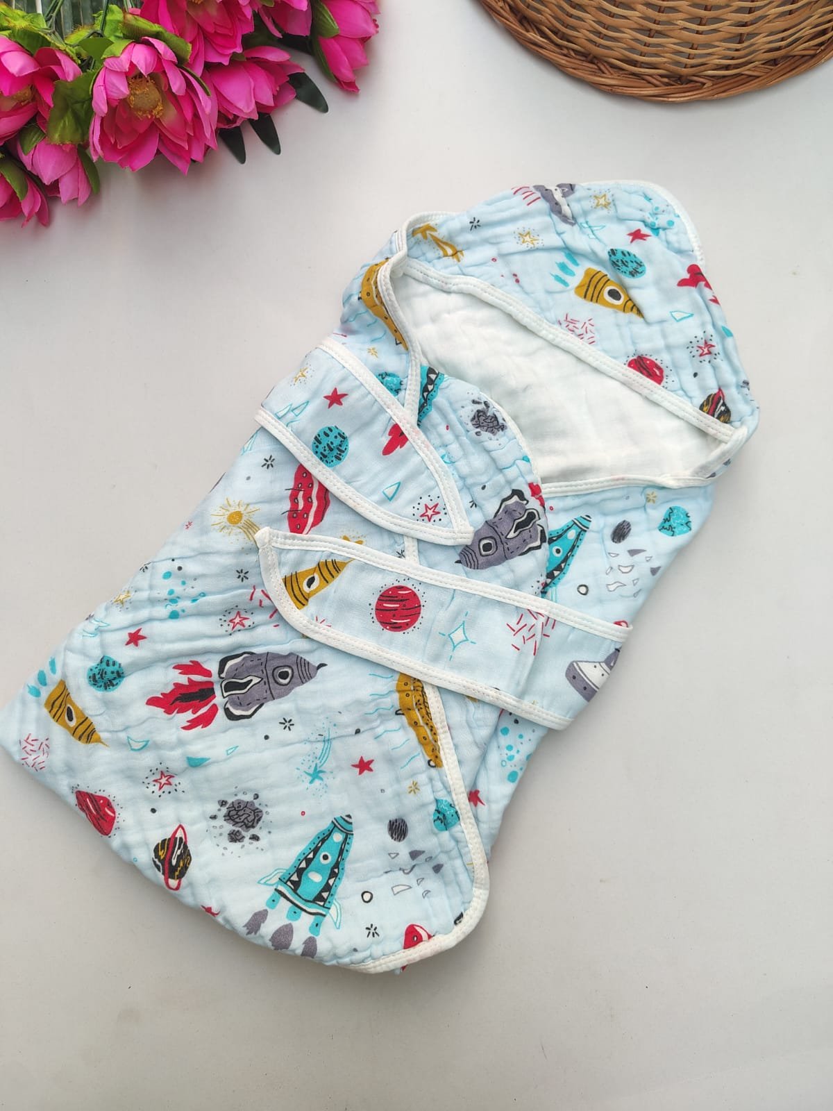 Hooded Wrapper Towel | Space print