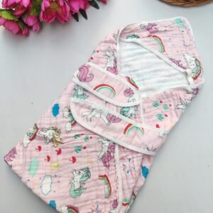 Hooded Wrapper Towel | Unicorn print