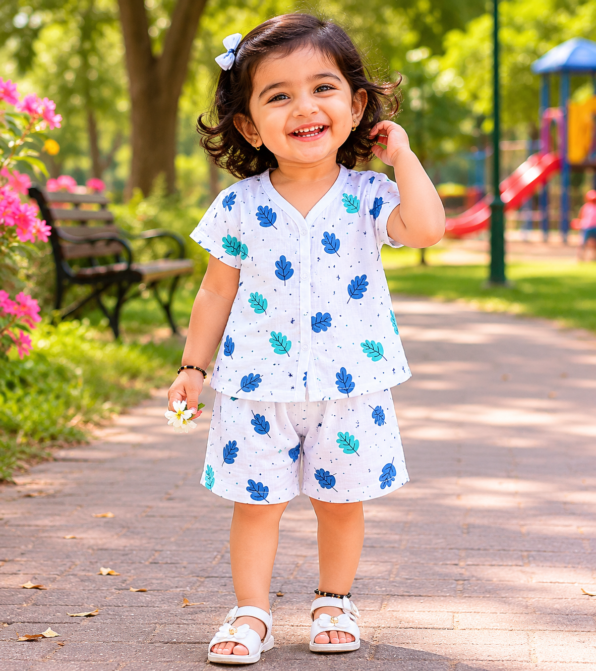 muslin half sleeve set