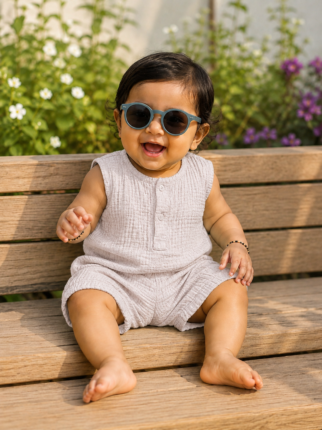 Muslin Crinkled Co-ords Set for Babies – Soft, Breathable & Stylish Everyday Wear 0-12 months - Image 2