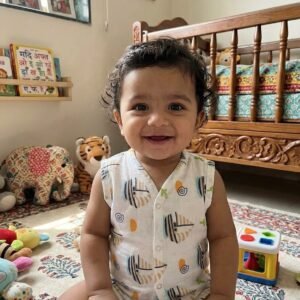 Little Comfort Muslin Button Jabla I Boats