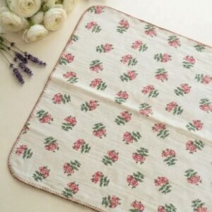 Premium Crinkled Muslin Burp Cloth I Littleflowers I Crafted with Care