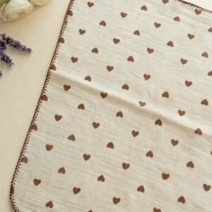 Premium Crinkled Muslin Burp Cloth I Chocalatehearts I Crafted with Care