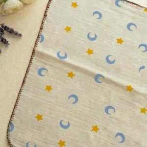 Premium Crinkled Muslin Burp Cloth I Moons I Crafted with Care