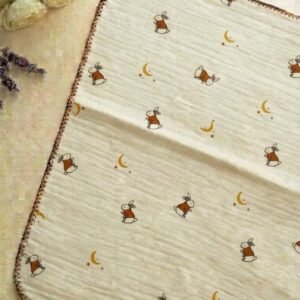Premium Crinkled Muslin Burp Cloth I Saffronrabbit I Crafted with Care