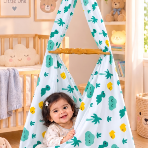 White Cartoon & Doodle Print Cradle Cloth | TheGooddinosaur