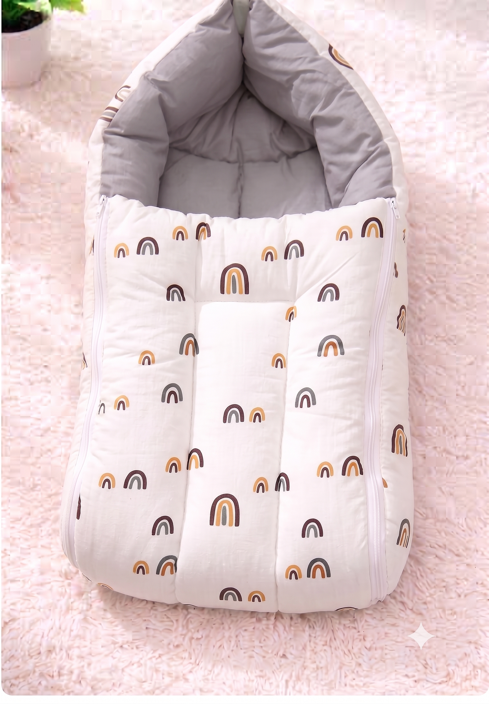 Cotton Carry bed | Chocalaterainbow I zip type and Comfortably, and safe