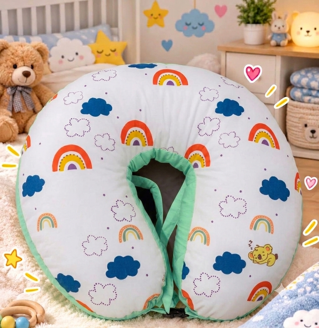 U shape Feeding Pillow | Rainbow