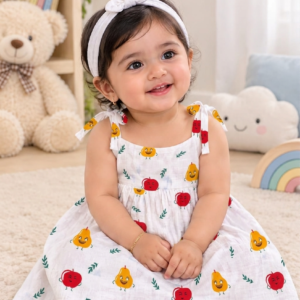 Knot Frock I White Print I Applejoy