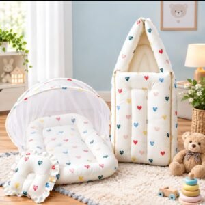 Crinkled Muslin Net Bed+Carry Bed