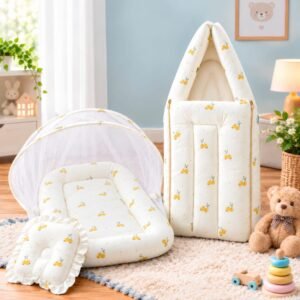 Crinkled Muslin Net Bed+Carry Bed COMBO