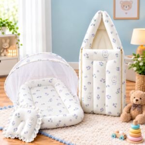 Crinkled Muslin Net Bed+Carry Bed COMBO