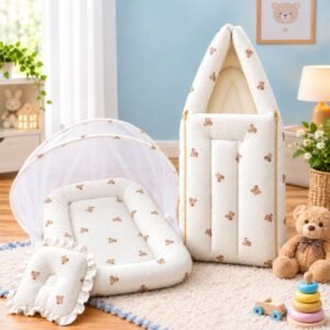 Crinkled Muslin Net Bed+Carry Bed COMBO