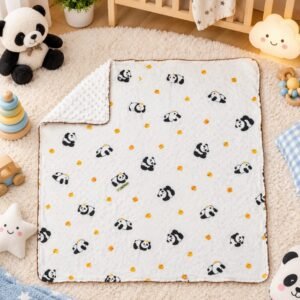Muslin 6 Layer Bubble Blanket I Panda Perfection meets Cloud-Like Comfort I Wrap Your Baby in Pure Softness
