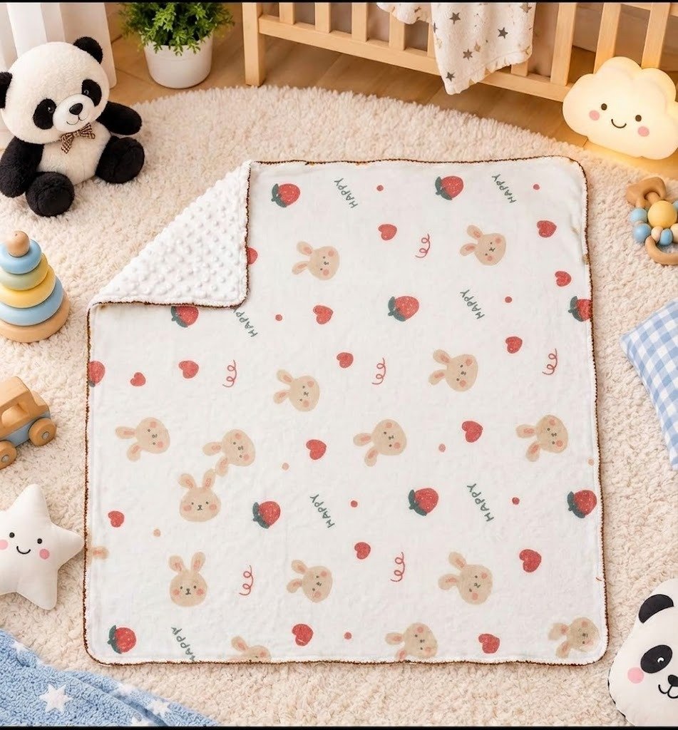 Muslin 6 Layer Bubble Blanket I StrawBunny I Wrap Your Baby in Pure Softness