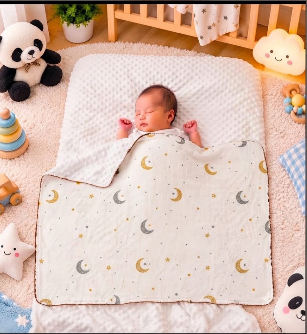 Muslin 6 Layer Bubble Blanket I Lumoon I Wrap Your Baby in Pure Softness - Image 3
