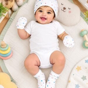 Baby Cap, Mittens & Socks Set I Happymode I Comfortable baby-friendly fit